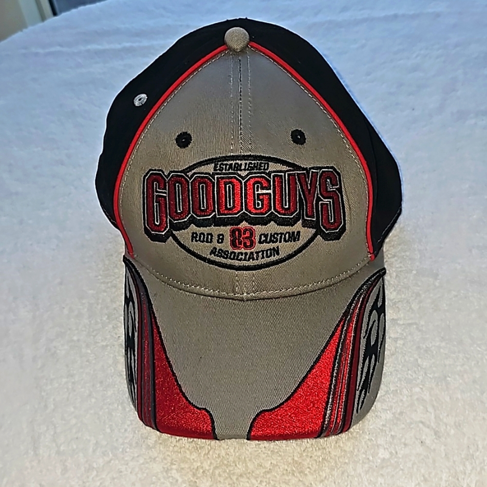 Good Guys Rod & Custom Red, Gray & Black Hat, New